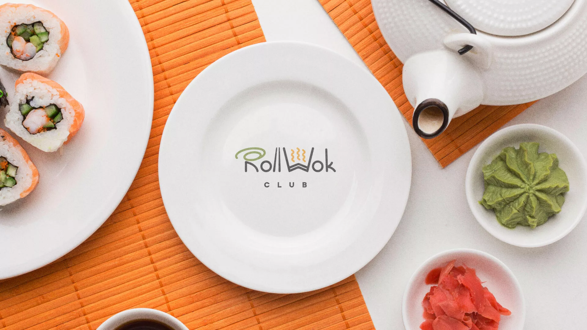 Разработка логотипа и фирменного стиля в Сасово для суши-бара «Roll Wok Club» Разработка логотипа и фирменного стиля в Сасово для суши-бара «Roll Wok Club»